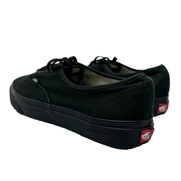 Vans Mens 9 Authentic Low-Top Casual Sneakers Black Canvas Shoes - Picture 10 of 13